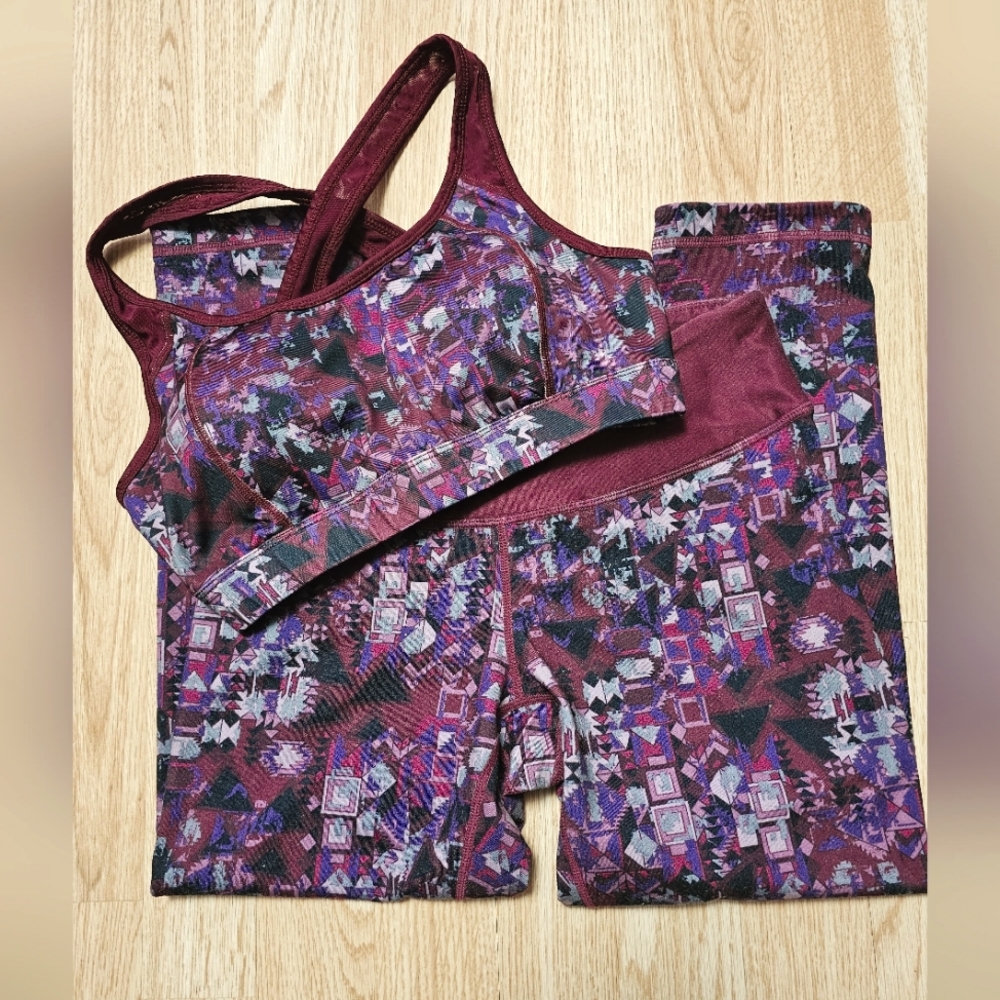 Capris and matching sports bra